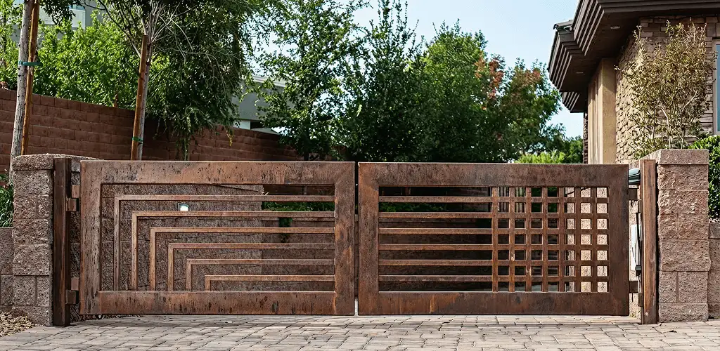 Custom driveway gate installation for a home entrance in Cape Coral, FL