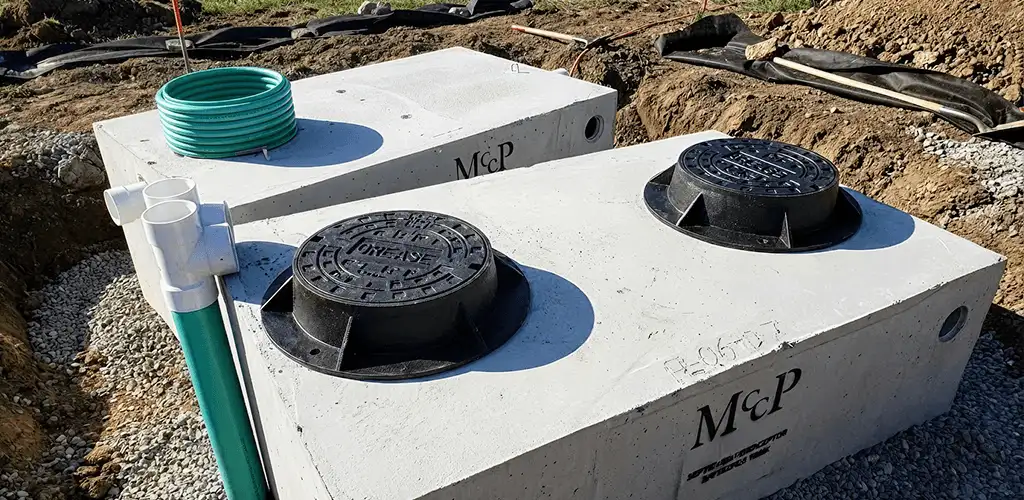 Grease trap installation unit set in place for drainage protection in Cape Coral, FL